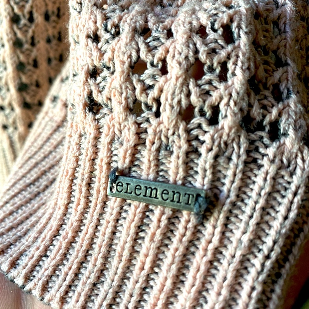 ✨ELEMENT Loose Knit Pullover Pink/Gray - Picture 1 of 6